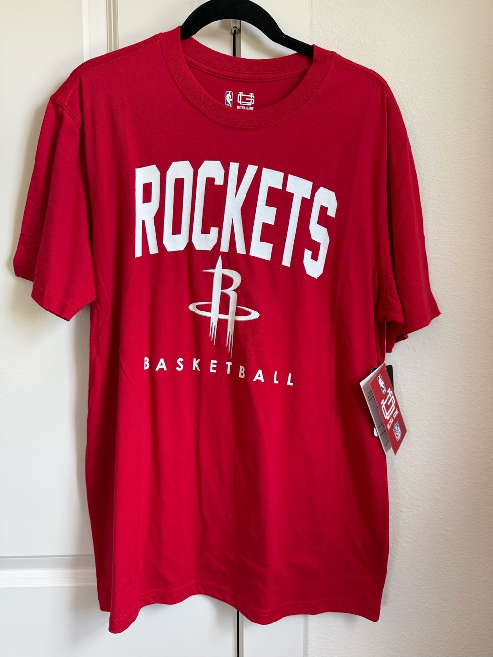 Houston Rockets Short Sleeve T Shirt Unisex NWT Size Large PTP 23”